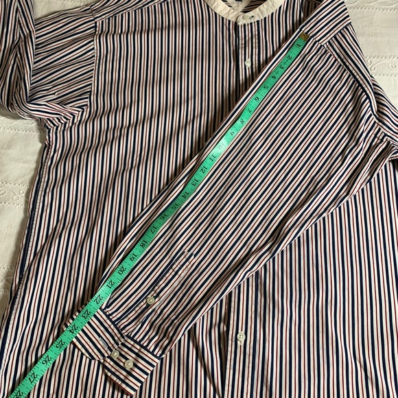 Tommy Hilfiger VTG 90s y2k Crest Logo Button Up Striped Long Sleeve Shirt XL - Picture 14 of 14